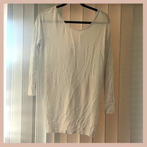 Long Sleeve Ivory Shirt With Unique Backside